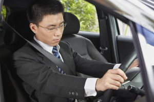 man Falling asleep in car